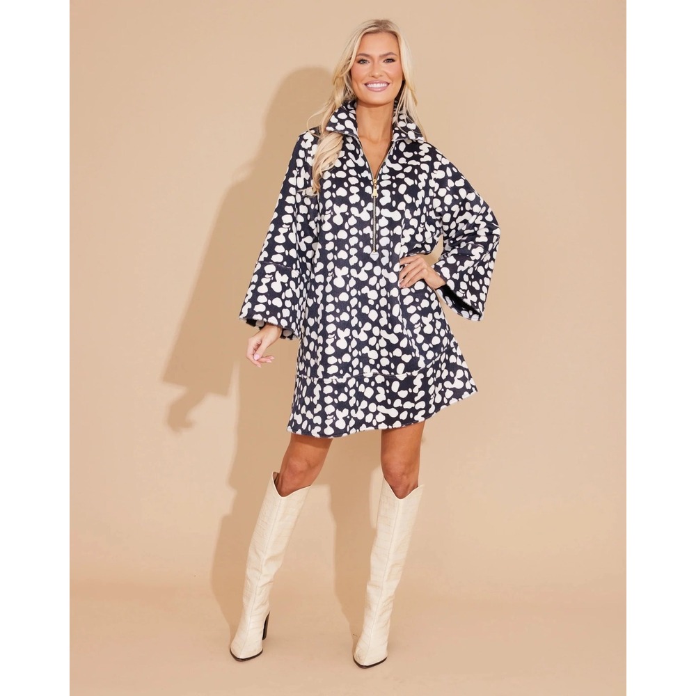 Alden Adair Stingray Dakota Dress Black White NWT Size M